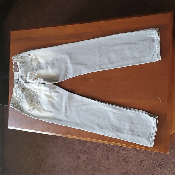 TOMHER Men's Light Gray Button Fly Jeans. Size W34 L32 - Picture 5 of 8